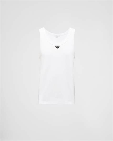 white prada tanktop|farfetch Prada vest.